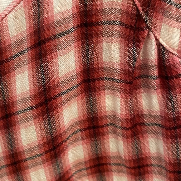 Loft V-Neck Plaid Tunic Top - Picture 3 of 5